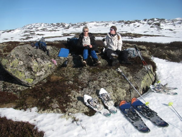 Noorwegen, Rauland, Sneeuwschoenlopen in het Silkedalen