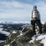 Noorwegen, sneeuwwandelreis, Telemark, Rauland, op de top